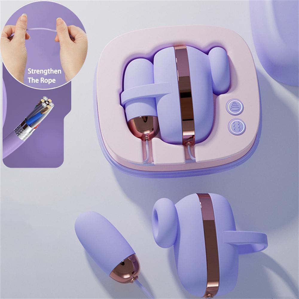 Double Head Clitoris Sucking Bullet Vibrator Strong Mini Oral Nipple Clit Sucker G Spot Masturbator Couples Sex Toys For Women