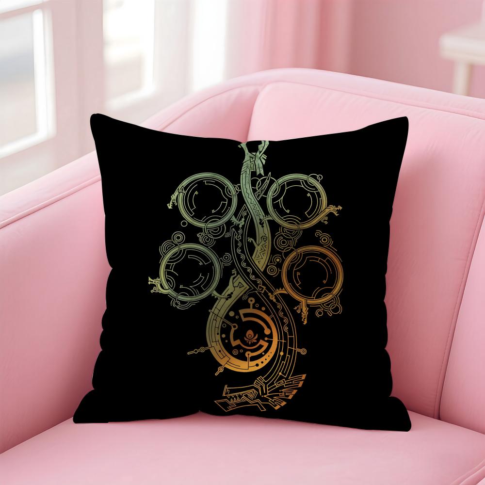 Game Adventurous MMonster HHunter WWilds Cushion Cover Pillow Case Soft Skin Friendly Fabric Comfort  Concealed Zipper
