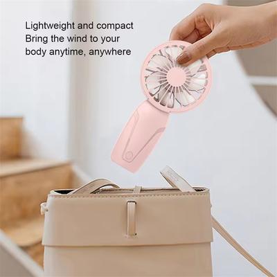 Bezhlučný dobíjecí mini ventilátor pro tiché chlazení, lehký přenosný kapesní mini ventilátor, bílý