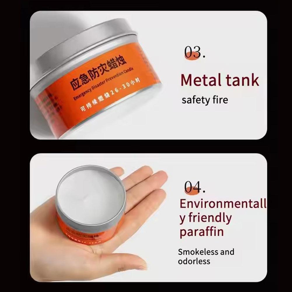 1/3Pcs Camping Emergency Candles For Power Outages Windproof Smokeless Survival Lighting Disaster Prevention Supplies