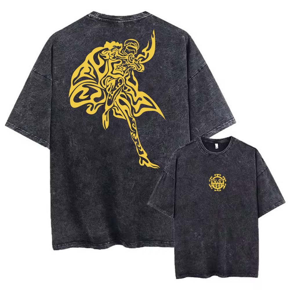 Men Streetwear T-Shirt Retro Vintage Washed Graphic T Shirt Men Harajuku Cotton Short Sleeve Tshirt Tops