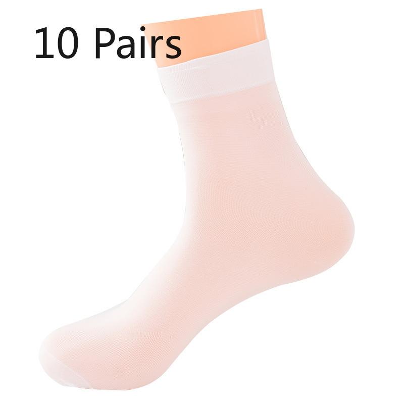 10 Pairs of Women's Summer Thin Style Is Not Easy To Hook Silk In The Tube Stockings