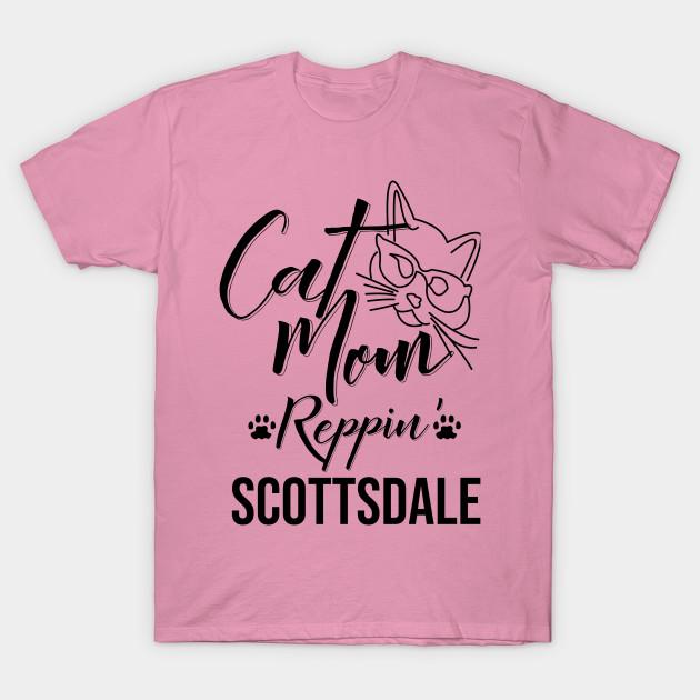 T Shirt Women Cat Mom Reppin Scottsdale Harajuku Print Kawaii Tshirt Summer Short Sleeve Female T-Shirt Top Tee