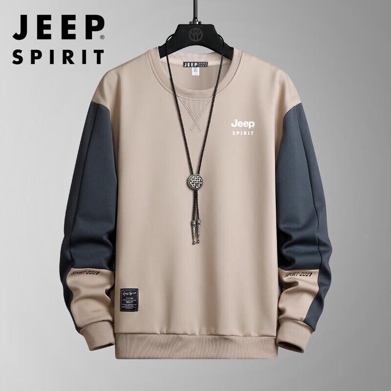 JEEP SPIRIT Men's Round Neck Casual Sweatshirt