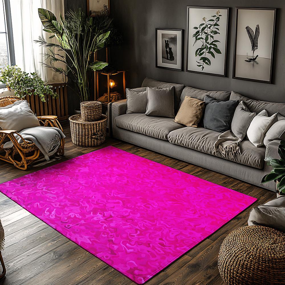 

Мягкий пушистый ковер Моющийся Нескользящий ковер для гостиной спальни Декор для дома Напольный коврик Современный абстрактный розовый узор Ковры 50cmx80cm