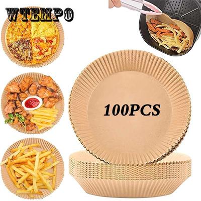 Air Fryer Disposable Paper Liner,100 PCS Air Fryer Liners Round 6.3 Inch,Non-Stick Air Fryer Parchment Paper Liners