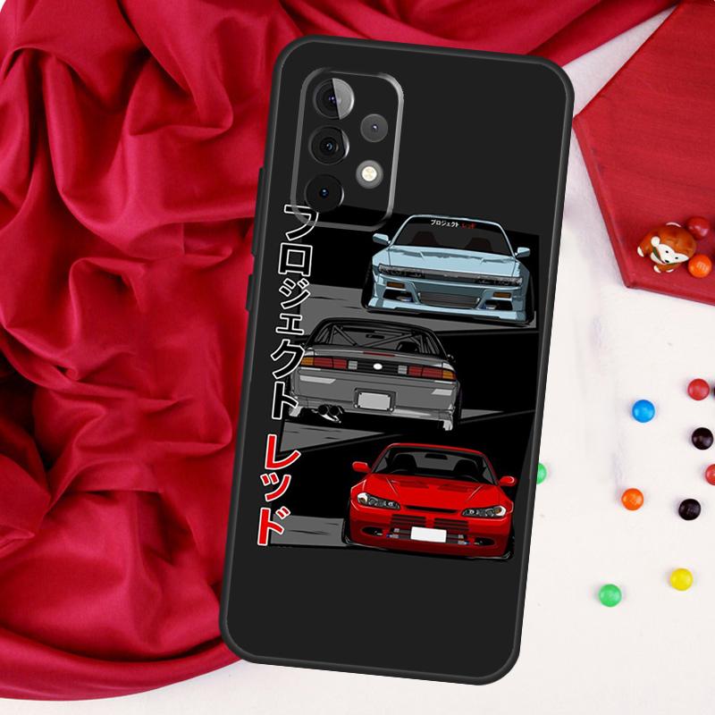 JDM Drift Car S13 S14 S15 Case For Samsung Galaxy A54 A34 A14 A53 A52 A51 A71 A13 A23 A33 A73 A12 A22 A32 Cover Funda
