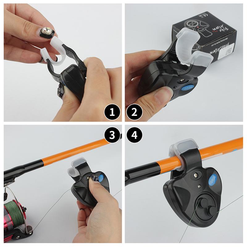 Electronic Fishing Bite Alarm With Loud Siren Camping Equipment Rod Buzzer Daytime Night Indicator Battery Included 1Pc