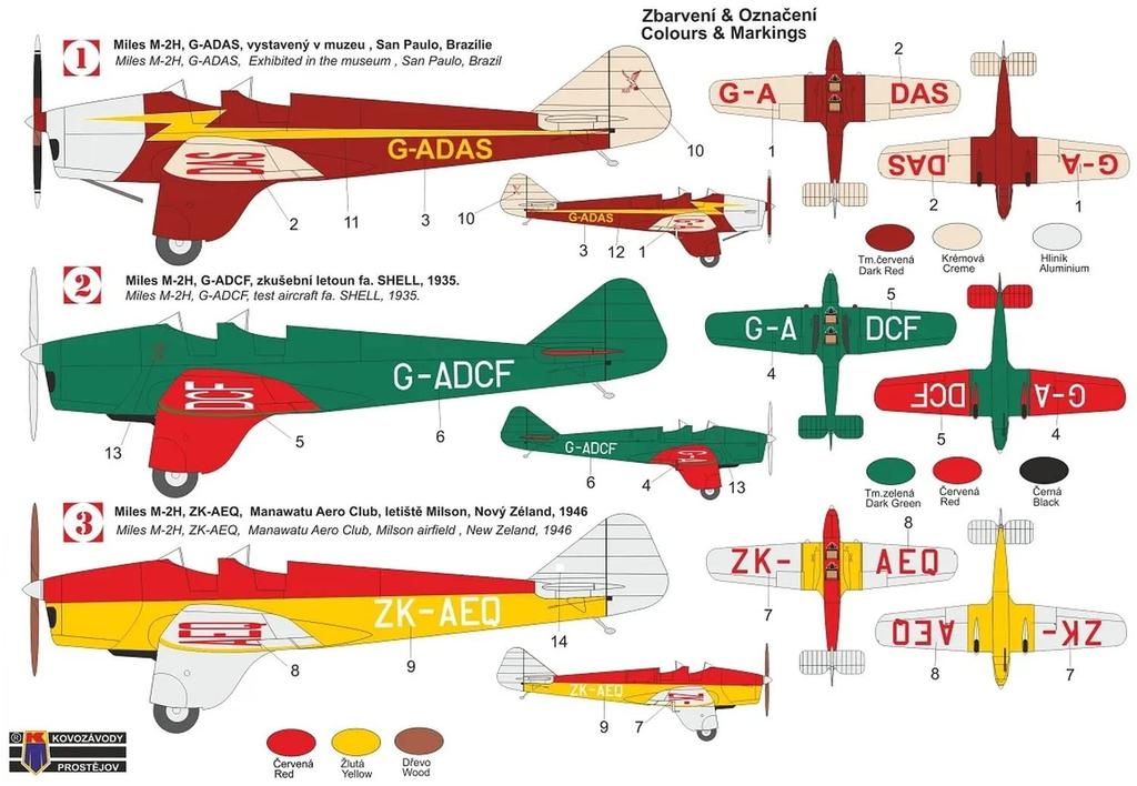 KP Model Miles Hawk Major Plastic Model KPM0285 Molded Color 1/72 M.2H