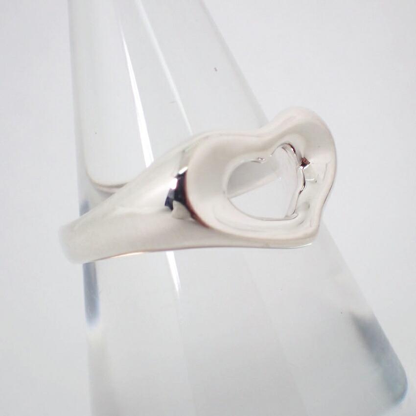 [Used] TIFFANY 925 Open Heart Ring / Size 10 / J47-3