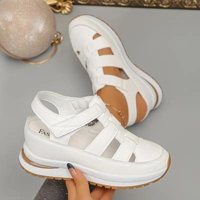 Women'S Fashion Sandals Solid Color Platform Heel Casual Sports Shoes