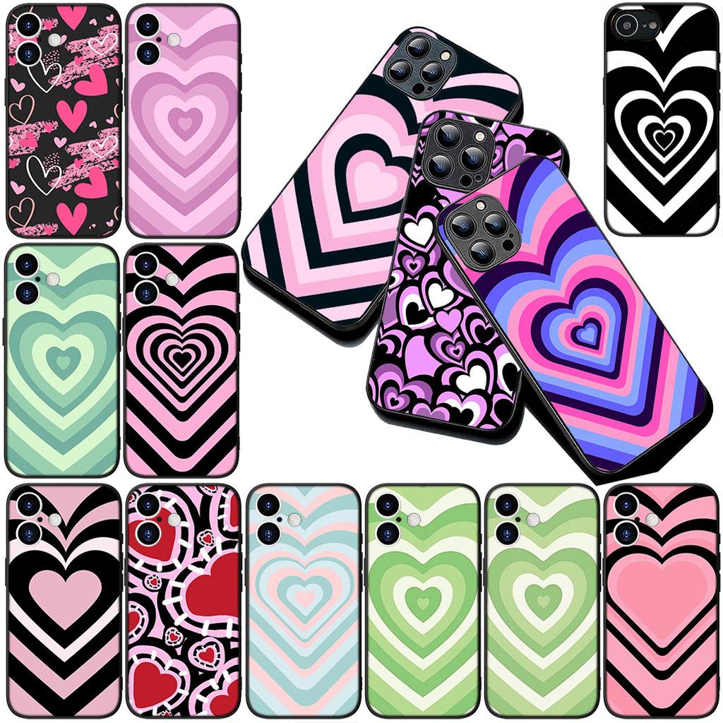Casing for Apple iPhone 17 Pro XS Max Air 6 7 8 Plus 5 + SE 2022 SE2 16E Phone Cover Protective Case Star Dark Red Heart Love