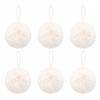 6PCS Plush Fabric Christmas Tree Hanging Ornament Plush Balls Xmas Tree Decor  Holiday Party Decor
