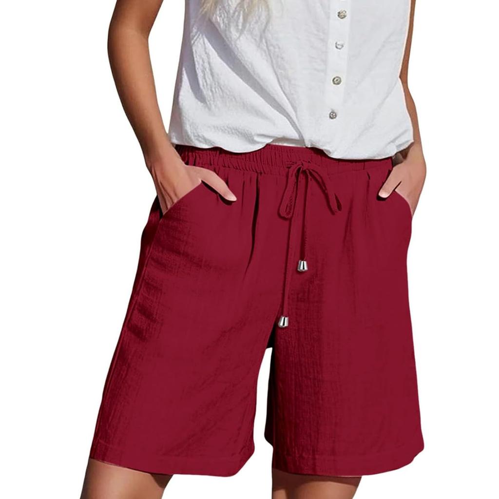 Pantalon Femme Élastique Taille Haute Coupe Décontractée Jambe Large Pantalon Long Pantalon Avec Poches