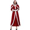 Santa Costume Mrs Santa Christmas Costume Woman Outfit Christmas Long Dress New Year Party Set