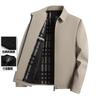 Jacket Men's Middle-aged and Veteran Cadres' Autumn Fashion Lapel Business Casual Dad's Solid Color Simple Administrative Jacket