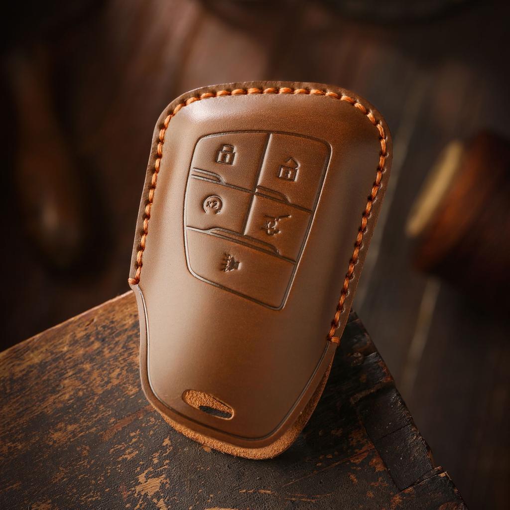 Retro Leather Key Cover For New Buick Envision High-End Leather Protection Car Key Protection Bag