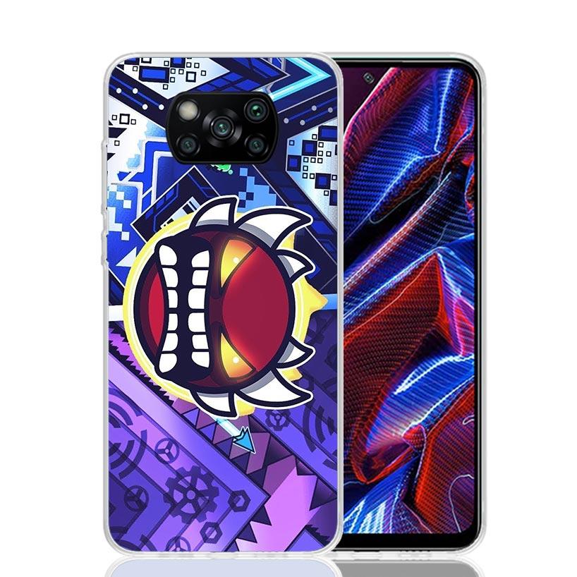 Geometry Dash Game Case Phone Cover for Xiaomi Redmi Note 10 9 9S 8 8T 7 5 Pro Mi 12T 11T 10T 9T 12 11 Lite A3 A2 Trend Fundas M