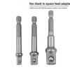 Hex Shank To Square Drive Socket Adapter for Electric Wrench and Hand Drill