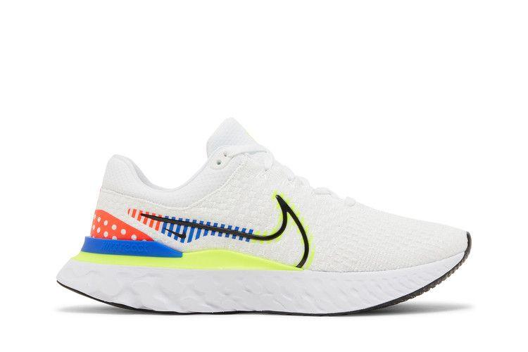 Nike React Infinity Run Flyknit 3 Premium White Volt Racer Blue