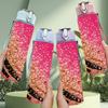 1PC Tiger Skin Glitter Pink Texture Print 750ml Color Plastic Sports Water Bottle Leakproof Flip Straw Lid Suitable for Sports Office Home Use