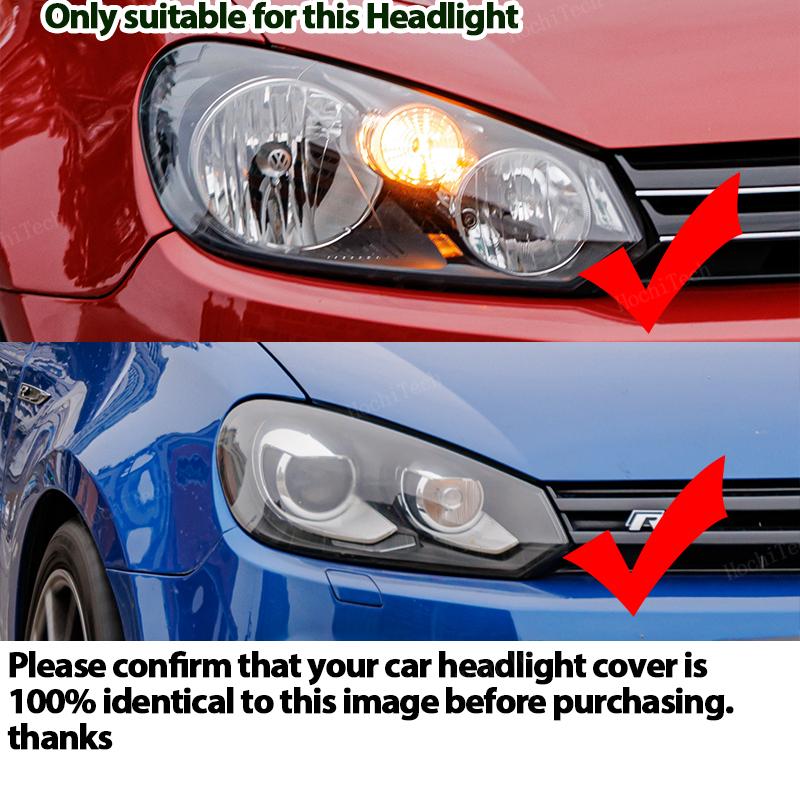 Car Front Headlight Lens Covers For Volkswagen VW Golf 6 MK6 GTI R 2010-2014 Transparent Lampshade Headlamp Shell