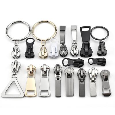 5# 3pcs Metal Zipper Puller For Bag Jacket Coat Shoes Zipper Sliders DIY Sewing Craft Replacement Repair Kit Zip Accessories