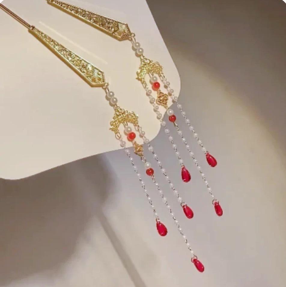 3D Printed Song Dynasty Hanfu Hair Crown & Hairpin - Fairy Style Headdress for Photoshoots