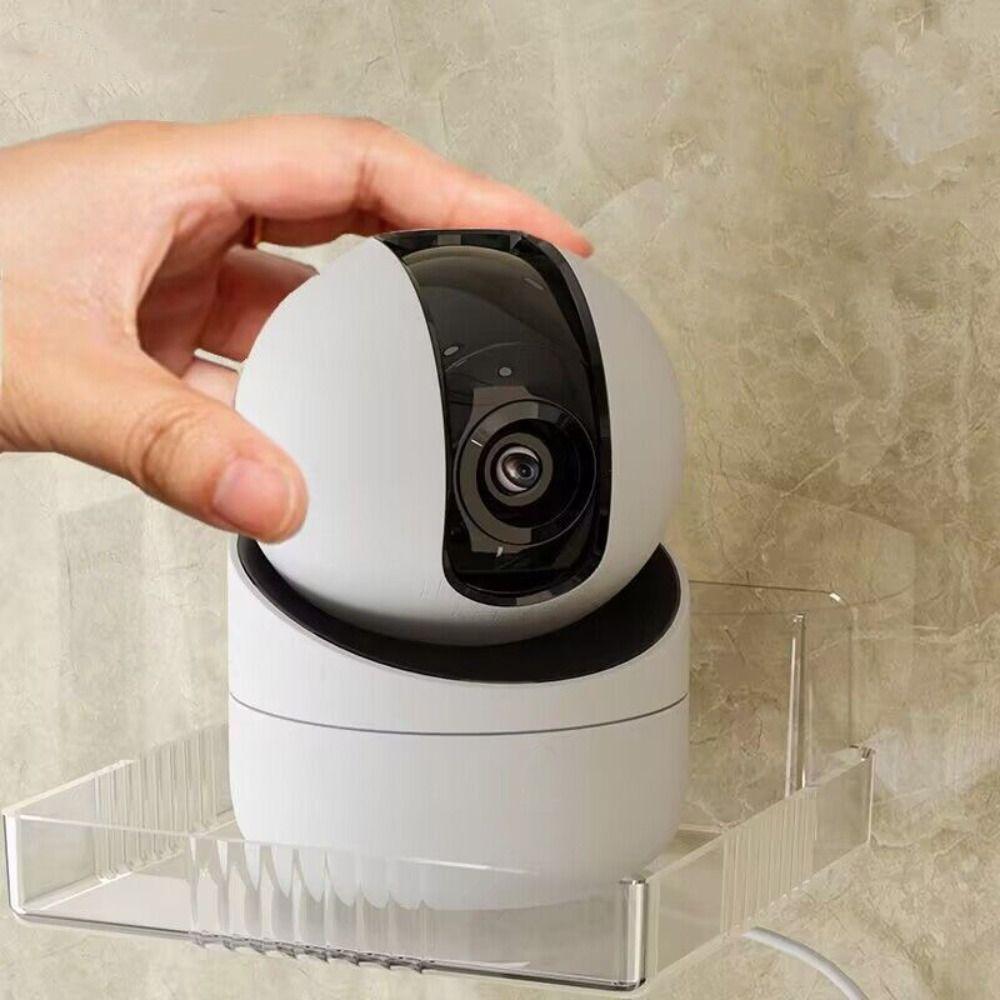 Plastic Acrylic Mount Display Shelves Clear Record Wall Shelf Security Camera Rack  Security Camera