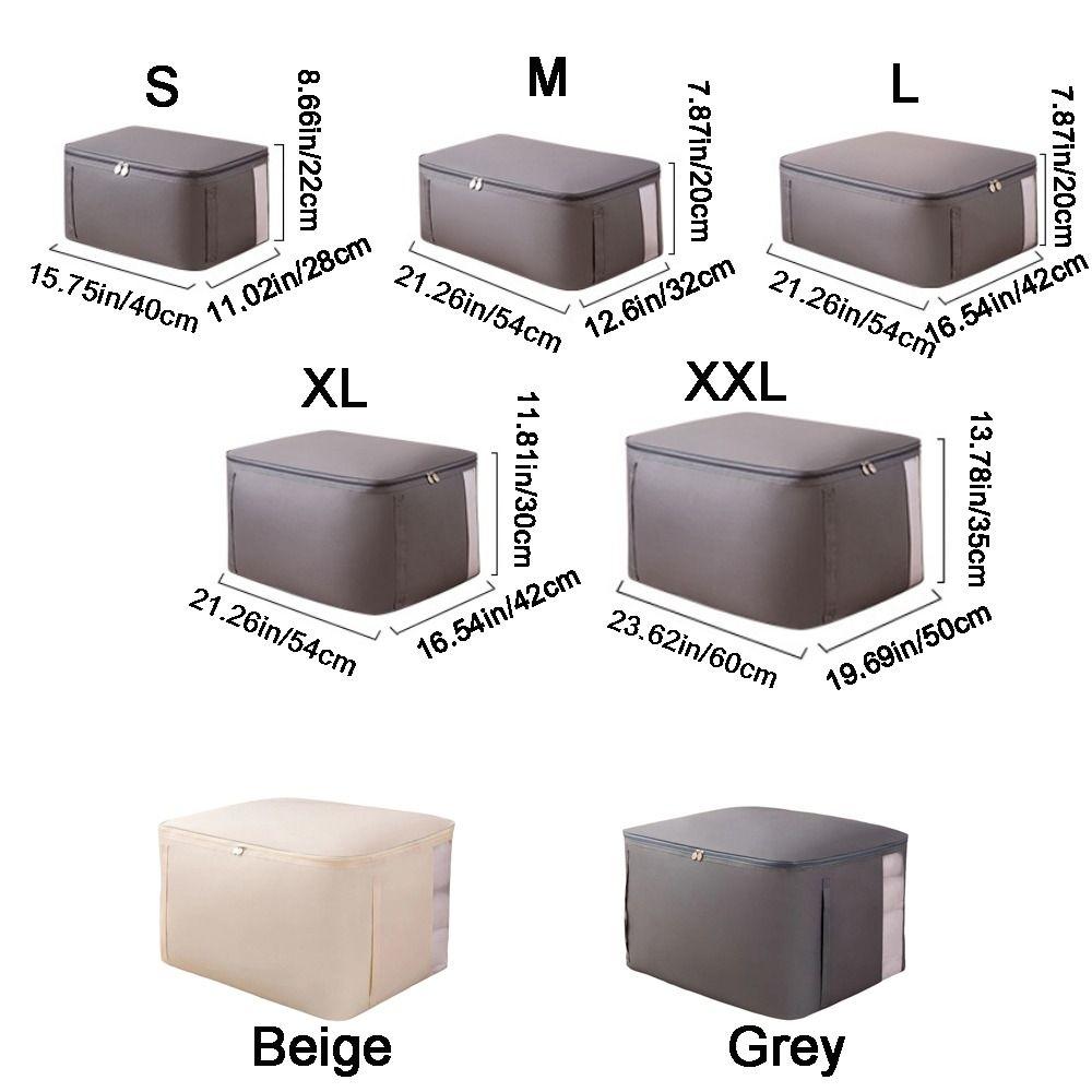 Oxford Cloth Cotton Quilt Storage Bag Visible Luggage Storage Bag Clothes Moving Bag  for Bedroom