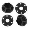 4pcs RC Car Wheel Hex Hubs Wheel Adapter Black Fit for SCX10 1 10 RC Crawler 1.9inch 2.2inch Wheel