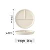 ZISIZ Ceramic Partitioned Breakfast Plate for Kids
