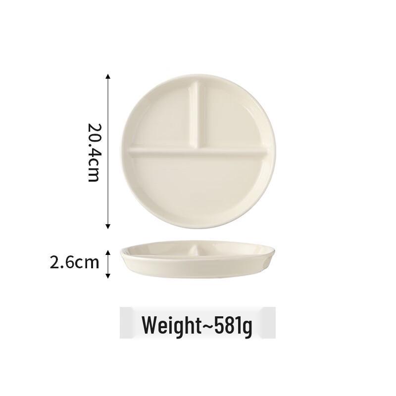 

ZISIZ Ceramic Partitioned Breakfast Plate for Kids