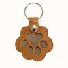Pet Hair Clipper Storage, Dog Paw Keychain, Memorial Box, with Funeral Hair Storage for Pets, Leather, Pawprint Design Storage