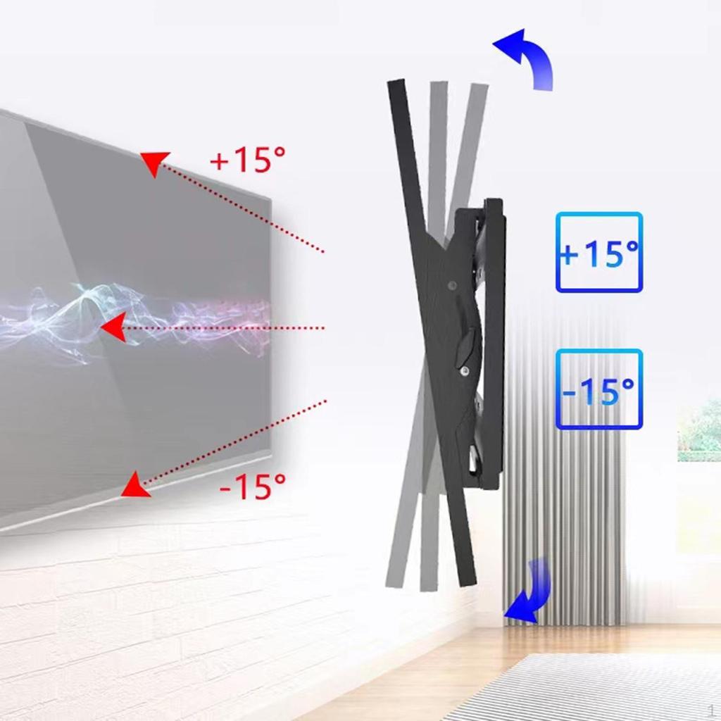 LCD TVs Wall Mount Bracket, TV Stand, Supporting 15 ° Tilt for Screen