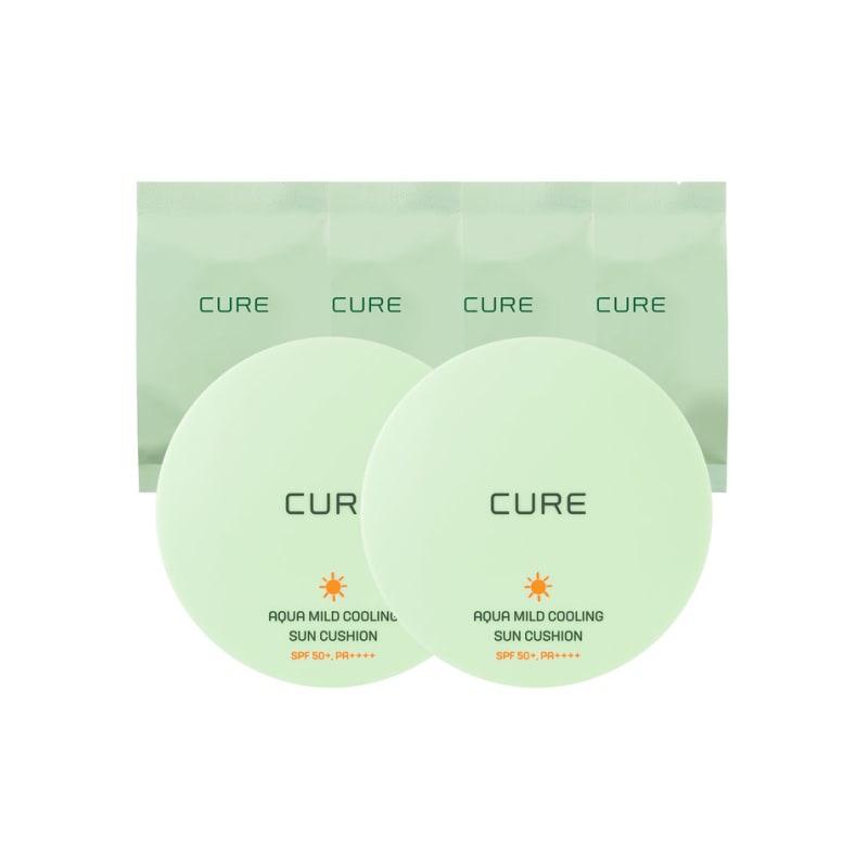 Cure Aqua Mild Sun Cushion (2 main products + 4 refills)