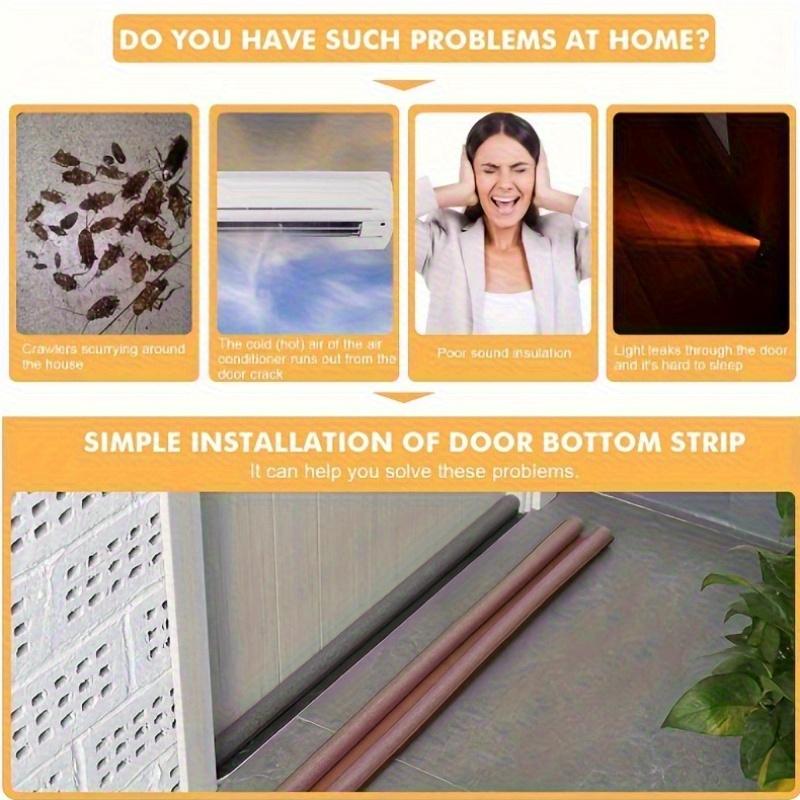 1pc Easy Installation Under Door Draft Stopper -Foam Strip Block,Soundproofing, Door Fit, Matte Finish, for Home, Office