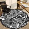 1PC Dragon Pattern Office Round Rug, Non slip, Soft and Durable Office Rug for Interior Decoration, Perfect for Office