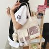 Harajuku Student School Bag Academy Style Japanese Shoulder Bag Casual Canvas Tote Bag Travel