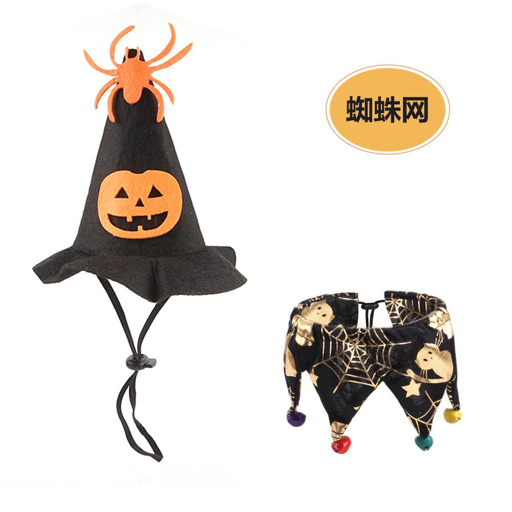 Halloween Hat Scarf Set Skull Pattern Cat Cape Hat Set Accessories