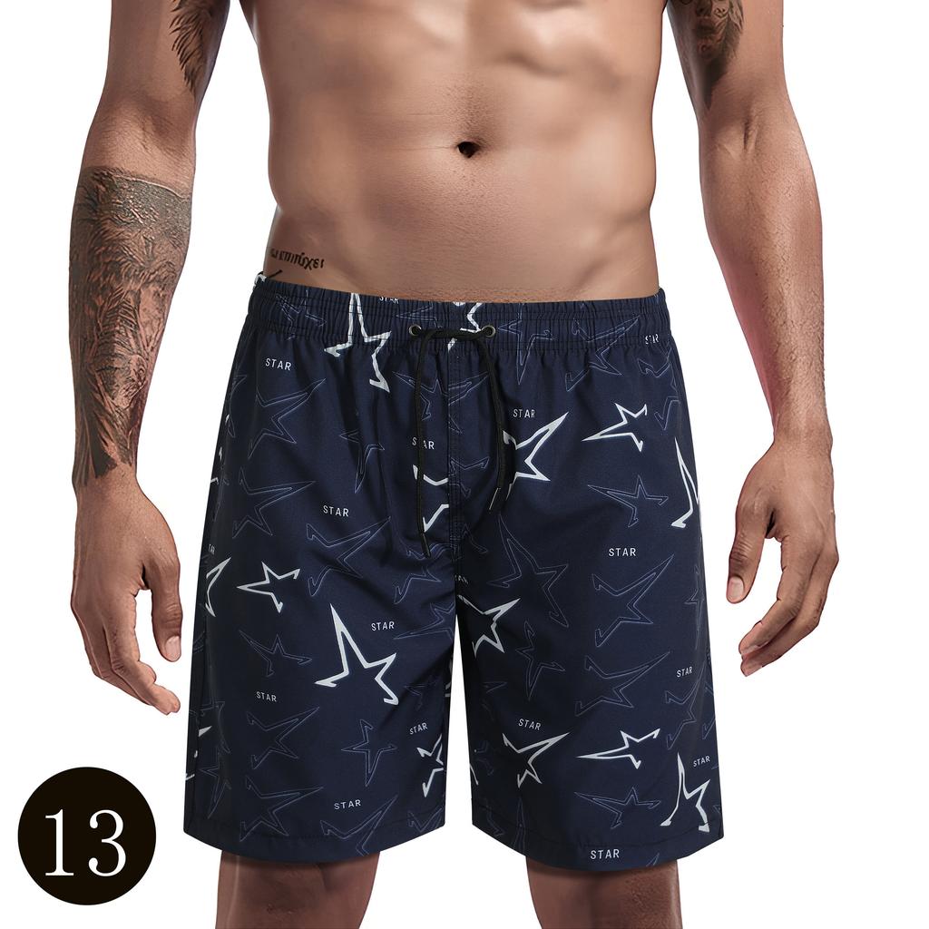 Men's casual shorts, men's shorts 2025 model, featuring tree branch and leaf patterns
