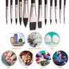 12pcs Professional Paint Brushes Nylon Hair Delicate Wooden Handle Paintbrush Painting Brushes Kit G