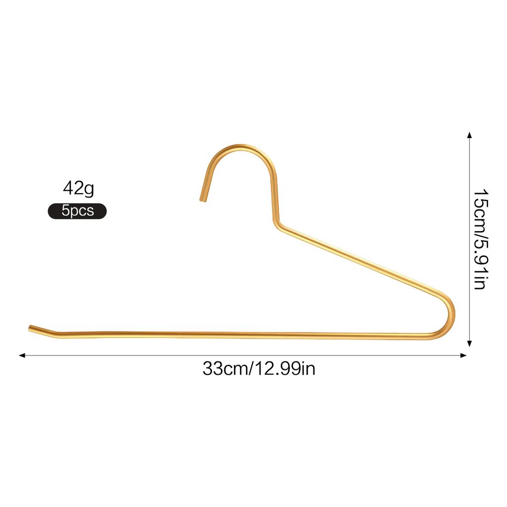 5pcs Space Aluminum Goose Shape Pants Hangers Elegant Opening Design Non-Slip No Crease for Home Travel Wardrobe Organization