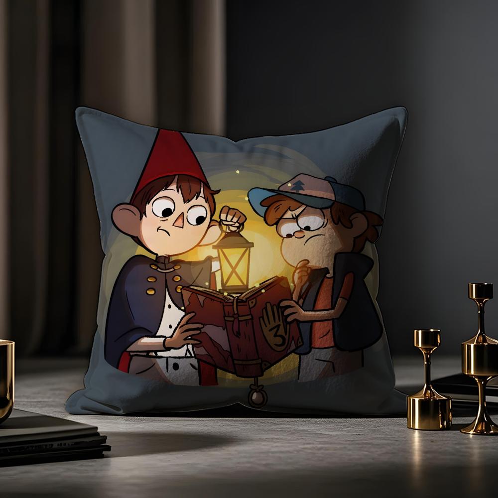 Povlak na polštář Over The Garden Wall Povlak na polštář proti roztočům Neviditelný zip Hedvábný krátký plyš Povlak na polštář na pohovku