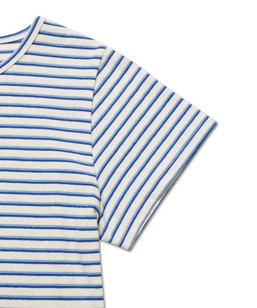 Michikoleondeonkosino Marine Stripe Crop Top Blue