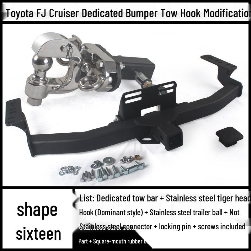 Toyota FJ Cruiser Prado Modified Trailer Tow Hook Tiger Head Bracket