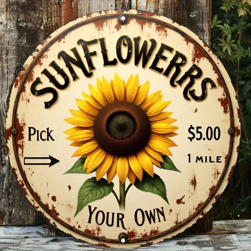 2D Flat Hanging Decorative Metal Sign Hand Painted Art