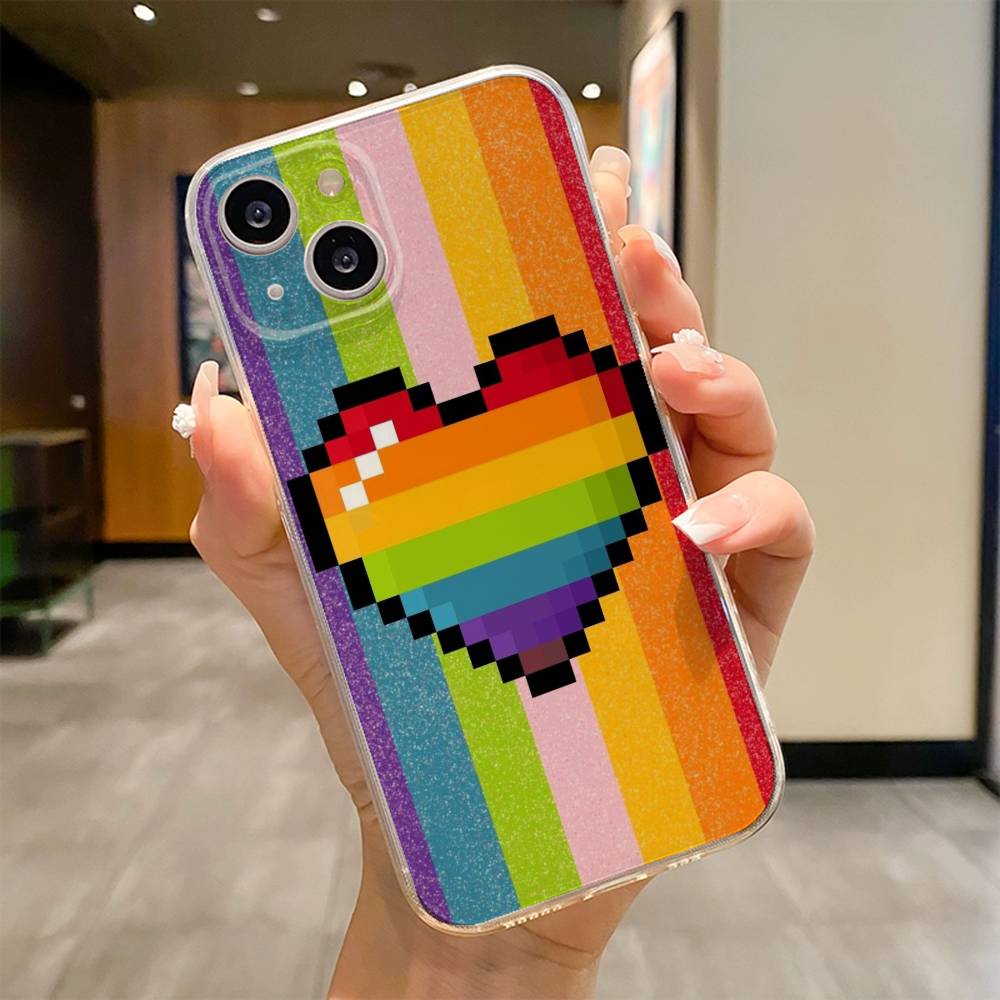Rainbow Pride Flag Lesbians Phone Case For iPhone 17 16e 16 15 14 13 12 11mini Pro Max X XR XSMAX 8 7 Air Plus Soft Cover