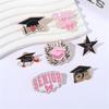 Graduation Cap Brooch Set Elegant Alloy Hat Lapel Pins Graduation Hat Pin For 2025 Graduate Women Celebrations