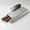 Stainless Steel Cigar Case & Liquor Flask Combo
